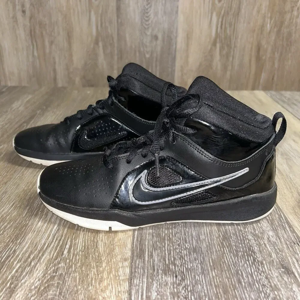Nike Team Hustle D6 599188-001 Black Youth US Size 3Y Basketball Sneaker Shoes
